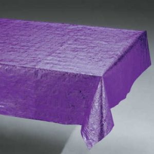 Metallic Purple Banquet Table Cover