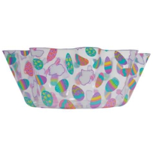 Easter Eggs & Bunnies Clear 10-inch Bowl