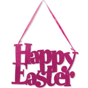 Happy Easter Glitter Sign