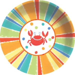 Sunshine Stripes Plastic 12-inch Bowl