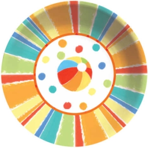 Sunshine Stripes Plastic 6-inch Bowl