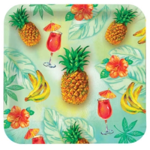 Pineapple Punch Deep Dish 7-inch Square Plates
