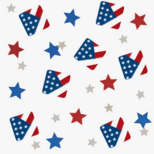 Red, White and True Printed Confetti