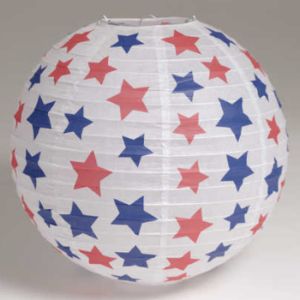Patriotic Stars 12-Inch Shaped Lantern