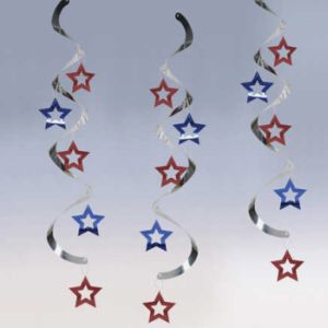Patriotic Stars Hanging Danglers