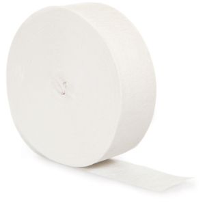Crepe Paper Streamers 500-foot Roll, White