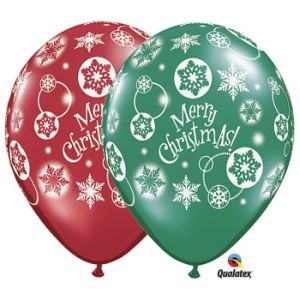 Merry Christmas 11-Inch Qualatex Balloons