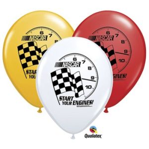 Nascar Start Your Engines 11-Inch Qualatex Balloons