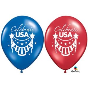 Celebrate USA 11-Inch Qualatex Balloons