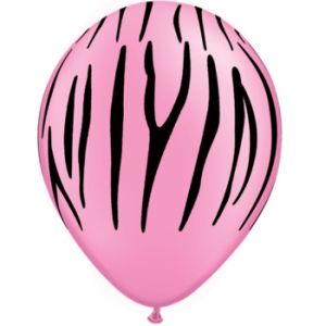 Zebra Stripes Neon Pink Qualatex Balloons