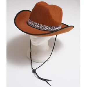 Brown Felt Cowboy Hat