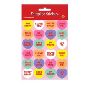Candy Heart Plus-Pak Stickers