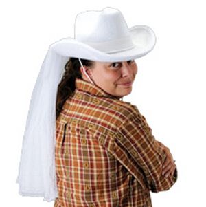 Western Wedding Bride's Cowboy Hat
