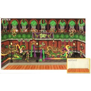 Mardi Gras Insta-Theme Balcony Backdrop