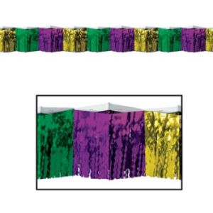 Mardi Gras Metallic Fringe 2-Ply Drape