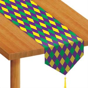 Mardi Gras Plastic Table Runner