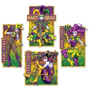 Mardi Gras Masquerade Mime Cutouts