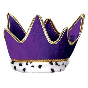 Plush Royal Purple King/Queen Crown