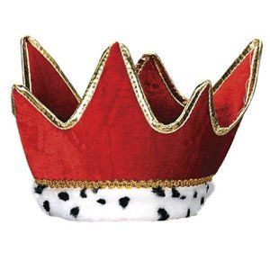 Plush Royal Red King/Queen Crown