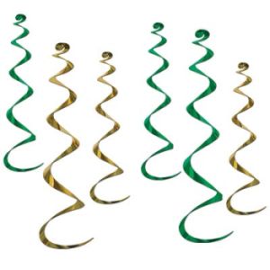 Twirly Whirlys, Green & Gold