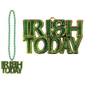 St. Patrick's Day Beads w/Irish Today Medallion