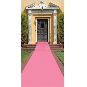 Pink Polyester Aisle Carpet Runner