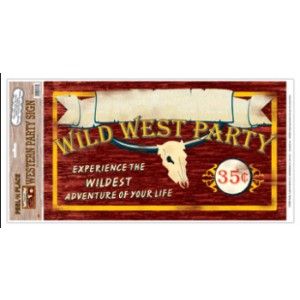 Western Party Sign Peel N Place