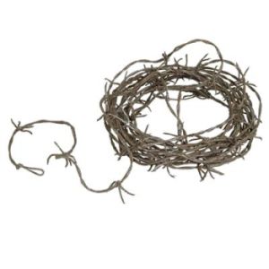 Plastic Rusty Barbed Wire Garland