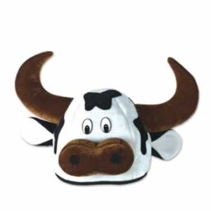 Plush Cow Head Hat