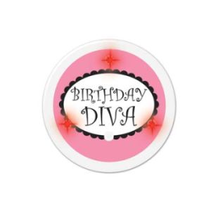 Birthday Diva Flashing Button
