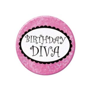 Birthday Diva Prismatic Button