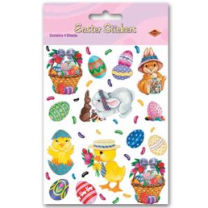 Easter Bunny, Basket & Egg Stickers
