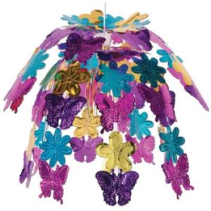 Butterfly & Flowers Hanging Cascade