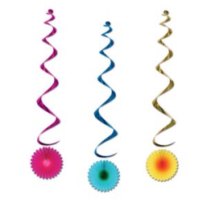 Tissue Flowers Hanging Whirls