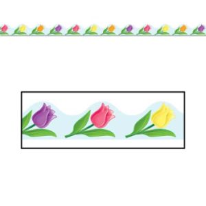 Spring Tulips Border Trim