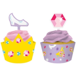 Princess Castle Fun Cupcake Wrappers w/Picks
