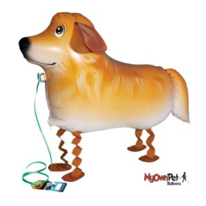 Golden Retriever My Own Pet Walking Foil Balloon