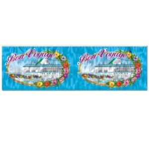 Bon Voyage Metallic Fringe Banner