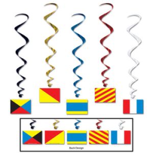Nautical Flag Hanging Whirls
