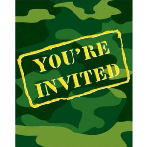 Camouflage Invitations