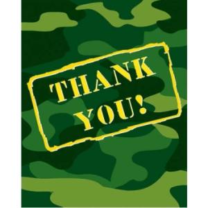 Camouflage Thank You Cards