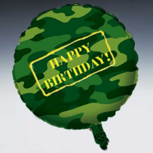 Camouflage Happy Birthday Foil Balloon
