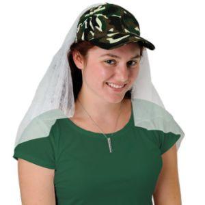 Camouflage Wedding Veil Cap