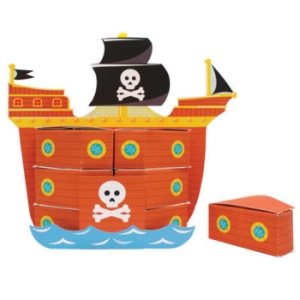 Pirate Ship Favor Boxes Centerpiece