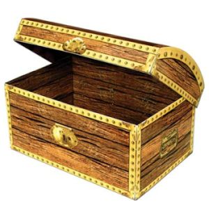 Treasure Chest Cardboard Box, Small