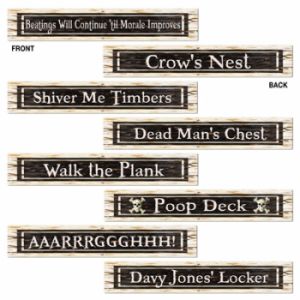 Pirate Street Sign Cutouts