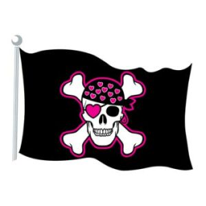 Pink Pirate Flag Cutout