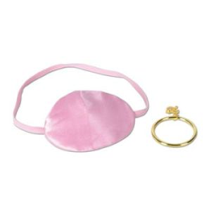 Pink Pirate Eye Patch w/Gold Ear Ring