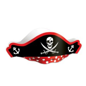 Black Printed Pirate Hat