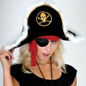 Plush Pirate Hat Adult